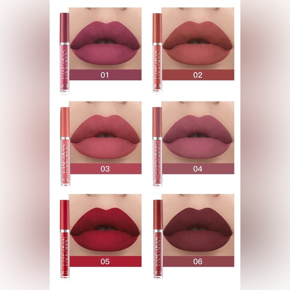 Kiss and Tell: Waterproof 6-Piece Matte Lipstick Set by HANDAIYAN - Picture 6 of 14